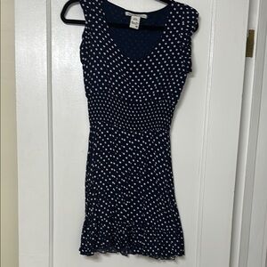 Navy Polka Dot Dress